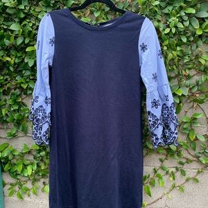 LOFT | XSP Embroidered Sleeve Dress